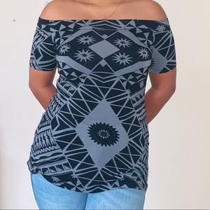 Missing Polynesia Off-the-Shoulder Top